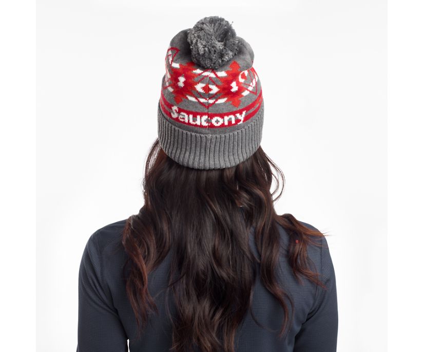 Saucony Rested Pom Women's Beanies Light Grey | Canada 358ZUTG